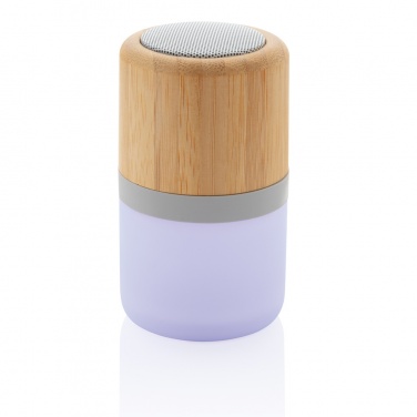 Logotrade promotional item picture of: Bamboo colour changing 3W speaker light