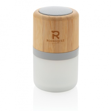 Logotrade promotional giveaway picture of: Bamboo colour changing 3W speaker light