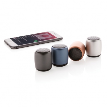 Logo trade promotional giveaway photo of: Mini aluminium wireless speaker