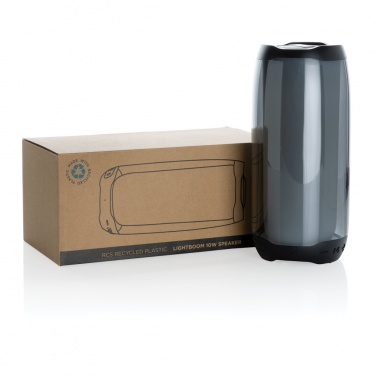 Logo trade promotional giveaways picture of: RCS recycled plastic Lightboom 10W speaker