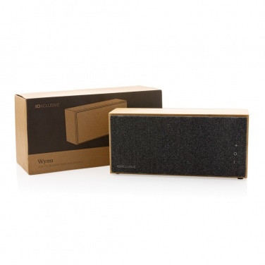 Logo trade promotional merchandise photo of: Wynn 20W bamboo wireless speaker