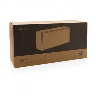 Logotrade corporate gift image of: Wynn 20W bamboo wireless speaker