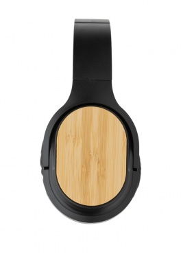 Logo trade promotional gifts image of: RCS and bamboo Elite Foldable wireless headphone