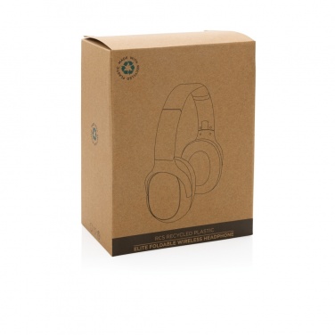 Logo trade promotional items image of: RCS recycled plastic Elite Foldable wireless headphone