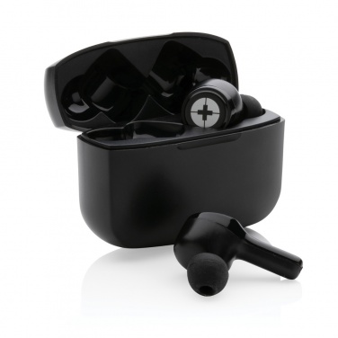 Logotrade corporate gift image of: RCS recycled plastic Swiss Peak ANC TWS earbuds