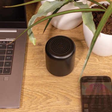Logo trade advertising products picture of: RCS certified recycled plastic 5W Wireless speaker