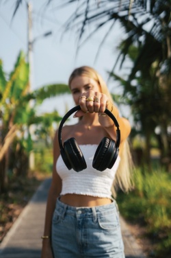 Logo trade promotional gift photo of: Terra RCS recycled aluminium wireless headphone