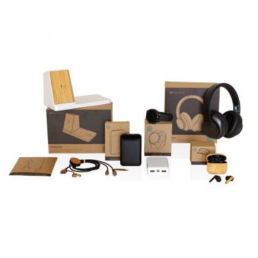 Logotrade promotional gift image of: Terra RCS recycled aluminium wireless headphone