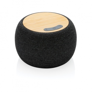 Logo trade business gifts image of: RCS Rplastic/PET and bamboo 5W speaker