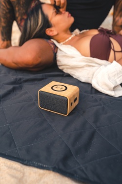 Logotrade promotional product picture of: RCS Rplastic 3W speaker with bamboo 5W wireless