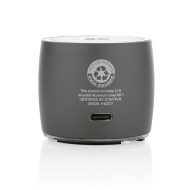 Logo trade promotional merchandise picture of: Swiss Peak RCS recycled aluminum 3W bass speaker