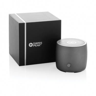 Logotrade promotional item image of: Swiss Peak RCS recycled aluminum 3W bass speaker