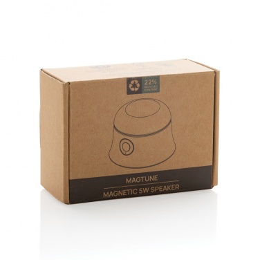 Logo trade promotional product photo of: Magtune RCS recycled plastic magnetic 5W speaker