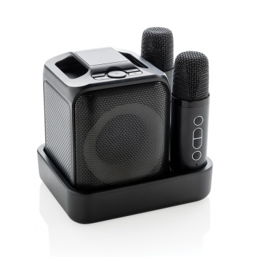 Logotrade business gift image of: Singvibe RCS recycled plastic karaoke set with double mic