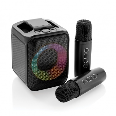 Logo trade promotional giveaways picture of: Singvibe RCS recycled plastic karaoke set with double mic
