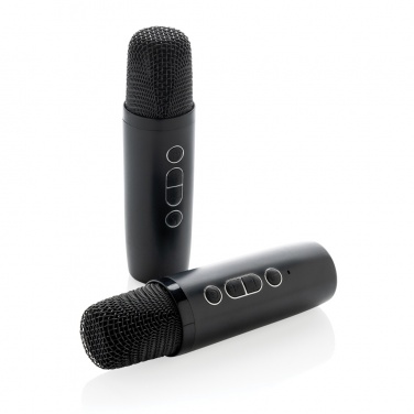 Logo trade promotional giveaway photo of: Singvibe RCS recycled plastic karaoke set with double mic