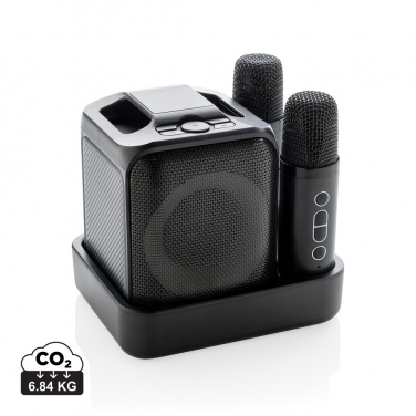 Logo trade corporate gift photo of: Singvibe RCS recycled plastic karaoke set with double mic