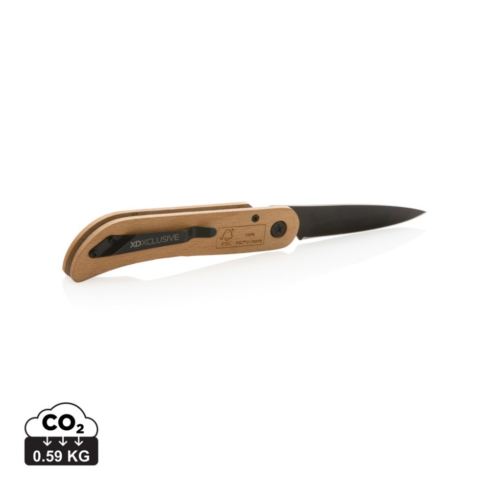 Logo trade promotional gift photo of: Nemus Luxury Wooden knife with lock