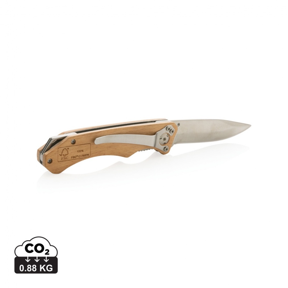 Logotrade promotional gift image of: Wooden outdoor knife