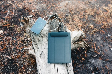 Logo trade corporate gift photo of: Pedro AWARE™ RPET deluxe cooler bag with 5W solar panel