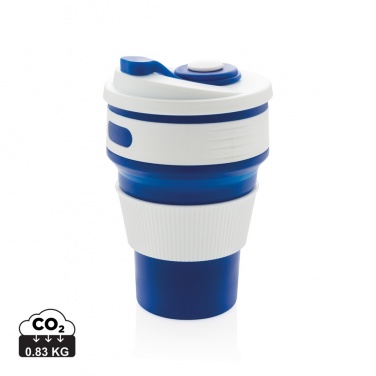 Logo trade business gifts image of: Foldable silicone cup