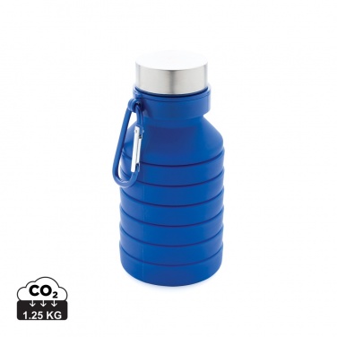Logo trade promotional item photo of: Leakproof collapsible silicone bottle with lid