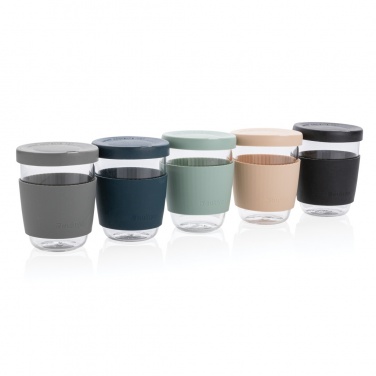 Logo trade corporate gift photo of: Ukiyo borosilicate glass with silicone lid and sleeve