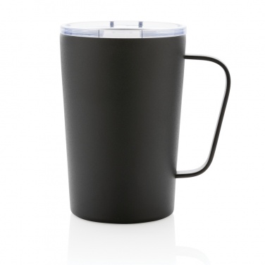Logo trade promotional merchandise picture of: RCS Recycled stainless steel modern vacuum mug with lid