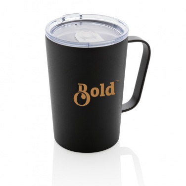 Logotrade promotional products photo of: RCS Recycled stainless steel modern vacuum mug with lid