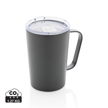 Logo trade promotional item photo of: RCS Recycled stainless steel modern vacuum mug with lid