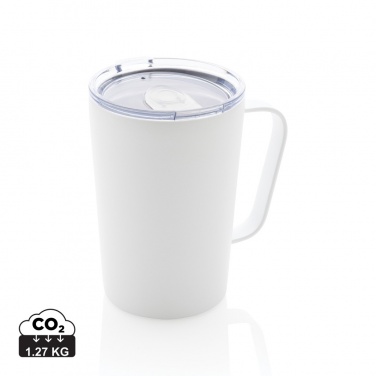 Logotrade promotional merchandise photo of: RCS Recycled stainless steel modern vacuum mug with lid