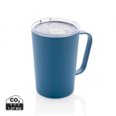 Logo trade promotional giveaways image of: RCS Recycled stainless steel modern vacuum mug with lid