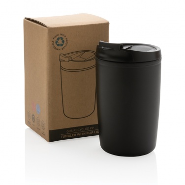 Logo trade promotional items image of: GRS Recycled PP tumbler with flip lid