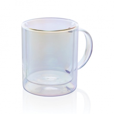 Logotrade promotional products photo of: Deluxe double wall electroplated glass mug