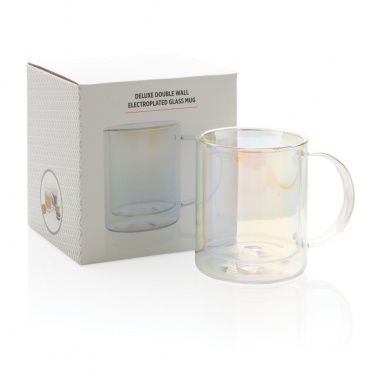 Logotrade corporate gift picture of: Deluxe double wall electroplated glass mug