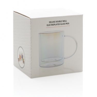 Logotrade promotional product picture of: Deluxe double wall electroplated glass mug