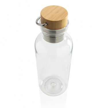 Logo trade advertising products picture of: RCS RPET bottle with bamboo lid and handle