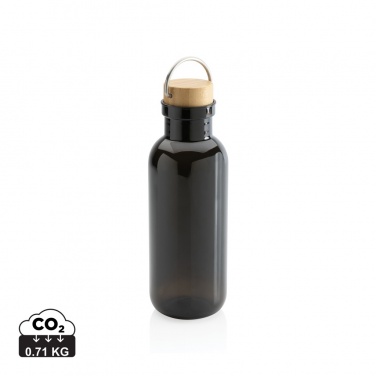 Logo trade advertising products image of: RCS RPET bottle with bamboo lid and handle