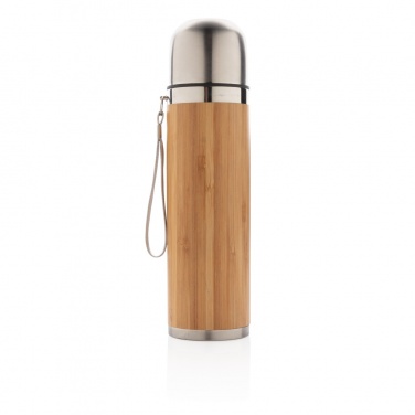 Logo trade promotional merchandise photo of: Bamboo vacuum travel flask
