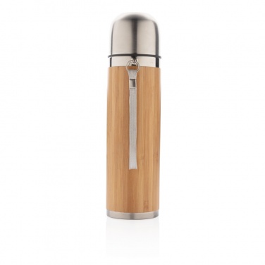 Logo trade promotional merchandise photo of: Bamboo vacuum travel flask