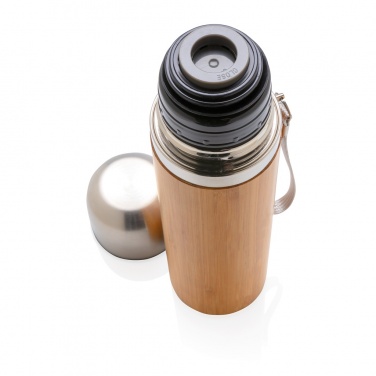 Logo trade advertising product photo of: Bamboo vacuum travel flask