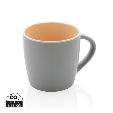 Logo trade business gifts image of: Ceramic mug with coloured inner 300ml
