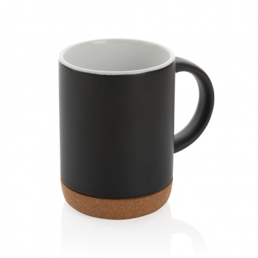 Logo trade promotional items image of: Ceramic mug with cork base 280ml