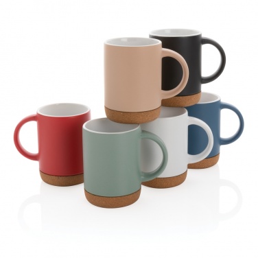 Logo trade promotional gifts image of: Ceramic mug with cork base 280ml