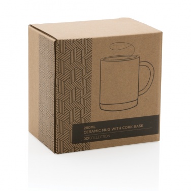 Logo trade promotional gifts image of: Ceramic mug with cork base 280ml