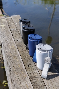 Logotrade advertising product image of: Cuppa RCS re-steel vacuum tumbler with lanyard