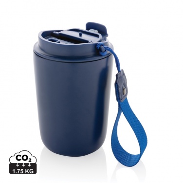 Logo trade advertising products image of: Cuppa RCS re-steel vacuum tumbler with lanyard