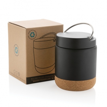 Logo trade promotional giveaways image of: Savory RCS certified recycled stainless steel foodflask