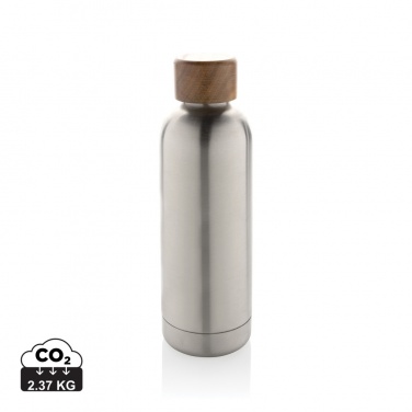 Logotrade promotional merchandise photo of: Wood RCS certified recycled stainless steel vacuum bottle