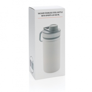 Logotrade business gift image of: Vacuum stainless steel bottle with sports lid 550ml
